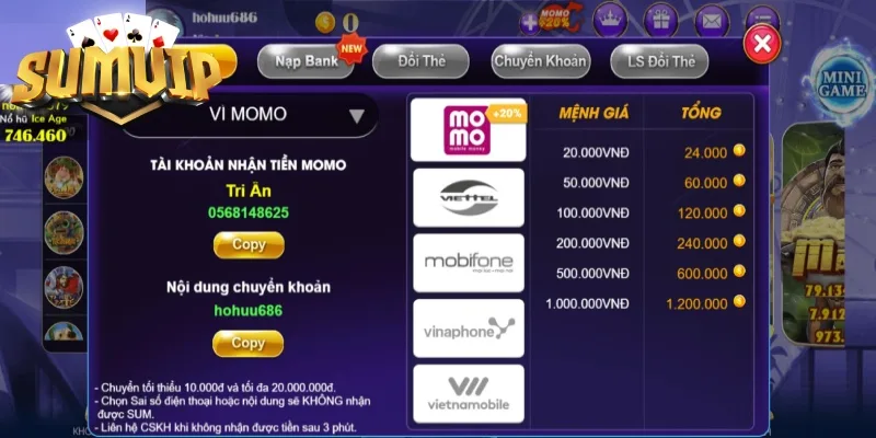Chuyển tiền ví điện tử nhanh gọn và tiện lợi tại SUM VIP Chuyển tiền ví điện tử nhanh gọn và tiện lợi tại SUM VIP